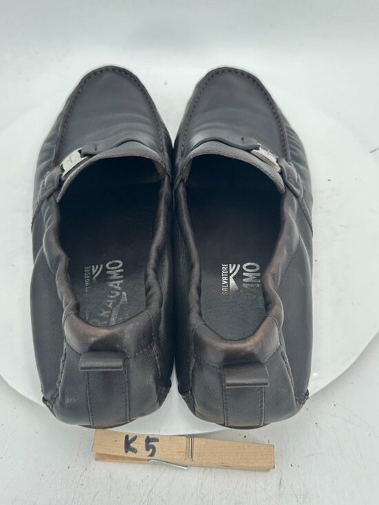 Salvatore Ferragamo Men Size 8.5 D Dark Brown Leather Buckle Loafer Dress Shoes main image 10